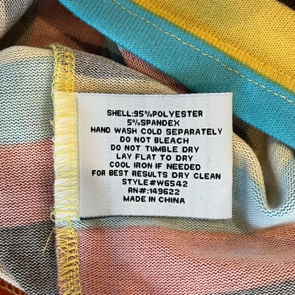 Walter Baker Amberlynn Mod Stripe Mock Neck Knit Top Small Retro - Picture 9 of 10